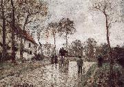 Camille Pissarro Road Vehe is peaceful the postal vehicle France oil painting artist